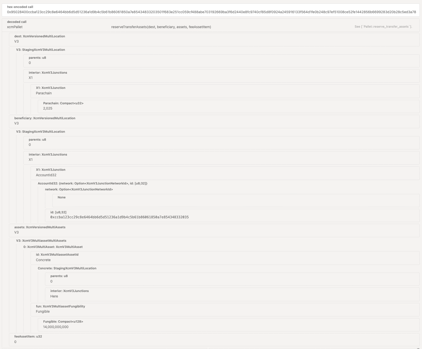 Imagen: Ejemplo de una transferencia de DOT al network Polkadot desde el mainnet de SORA
