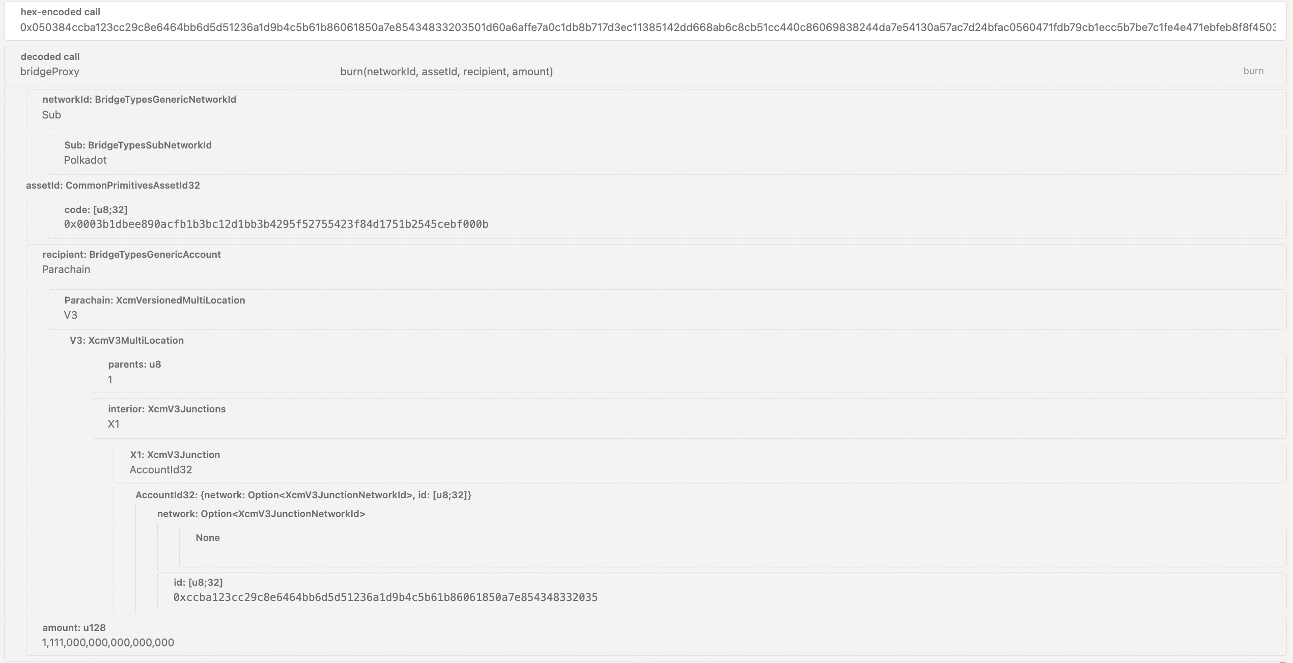 Imagen: Ejemplo de una transferencia de DOT al mainnet de SORA desde la relay chain de Polkadot